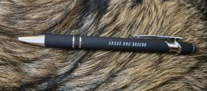 ADGAS pen with stylus - black barrel